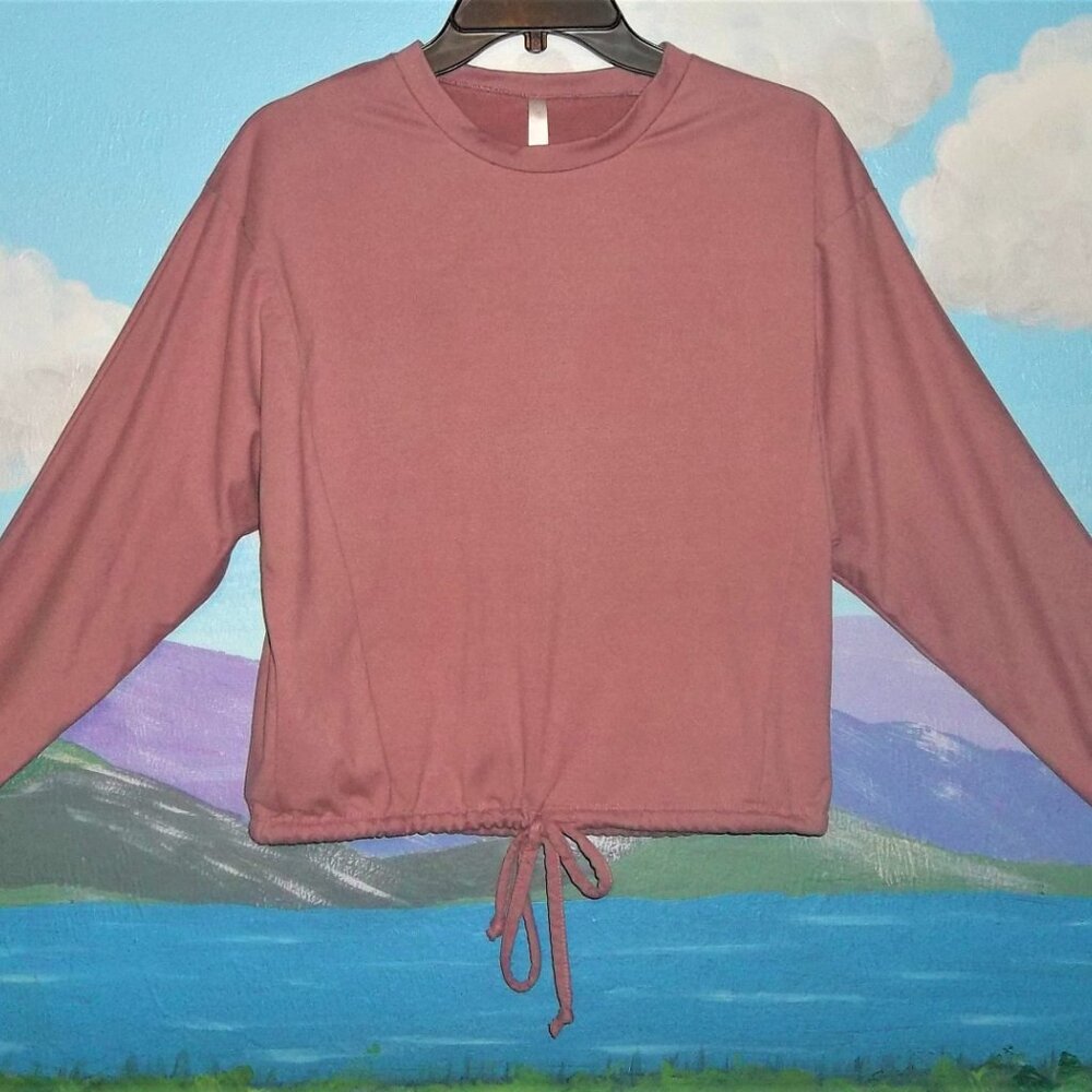 Embrace Life Athleisure Size Small Blush Pink Long Sleeve Fleece Lined Top